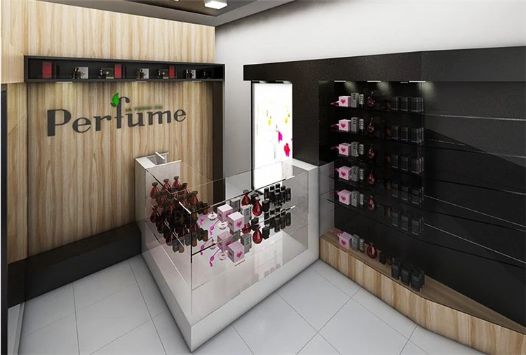 Top Selling wooden Acrylic display rack for perfume fashion profession design perfume shops design