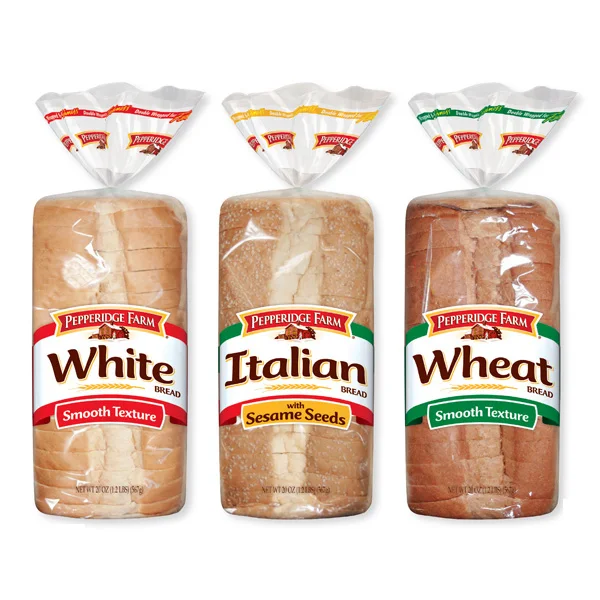 Customized printed reusable plastic bread packaging bag opp  pe bread bag block bottom wicket bakery bread packaging bag