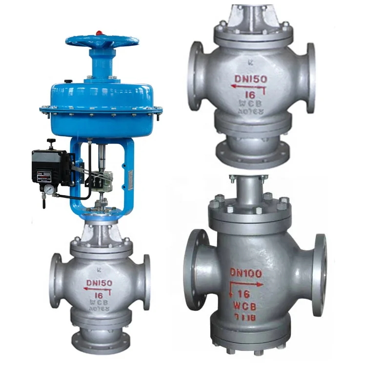 4-20mA Pneumatic Control Valve Modulating Valve Pneumatic Diaphragm Three Way Regulating Valve With Positioner