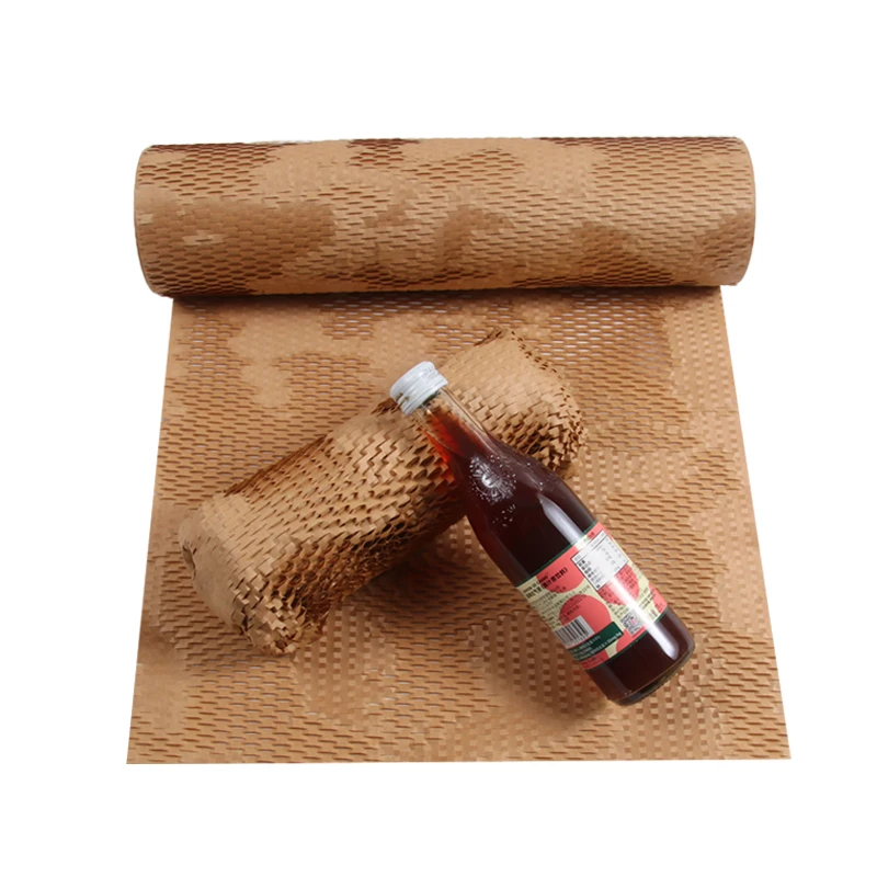 Wrapping Honeycomb Paper Biodegradable Honeycomb Shaped Recyclable Viod Filler Kraft Paper Cushion Gift Wapping Paper