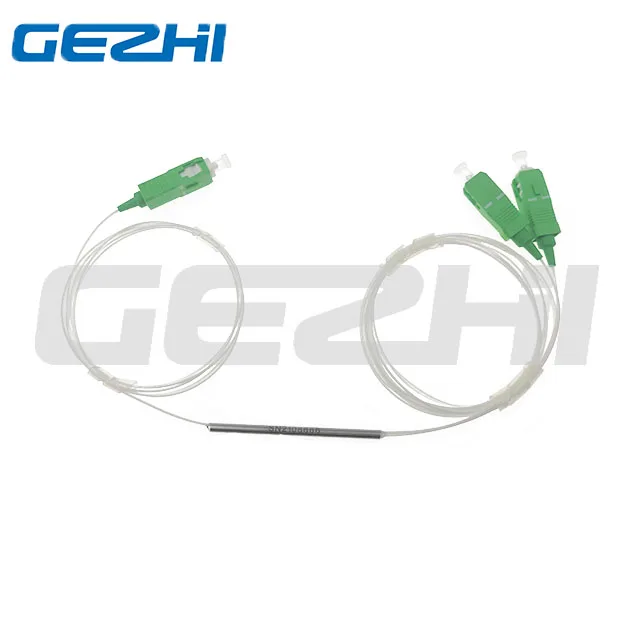 High quality 1x2 FBT splitter coupler 2 way PLC splitters 1x2 fiber optic splitter