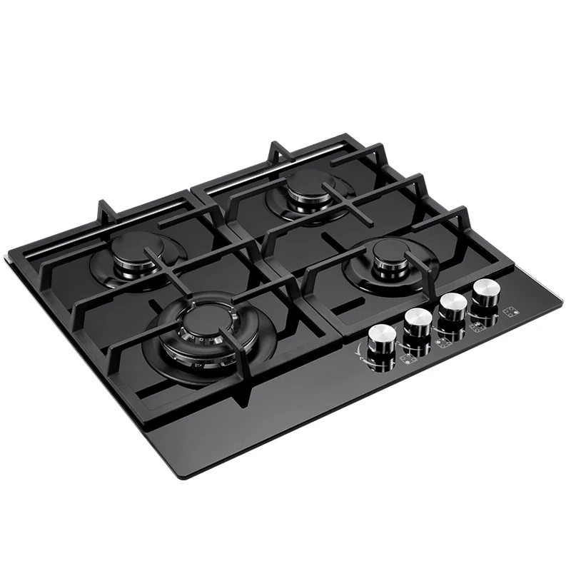 Factory Sales Kitchen Application 4 Burner Gas Hob Electric Cooktop With Battery
