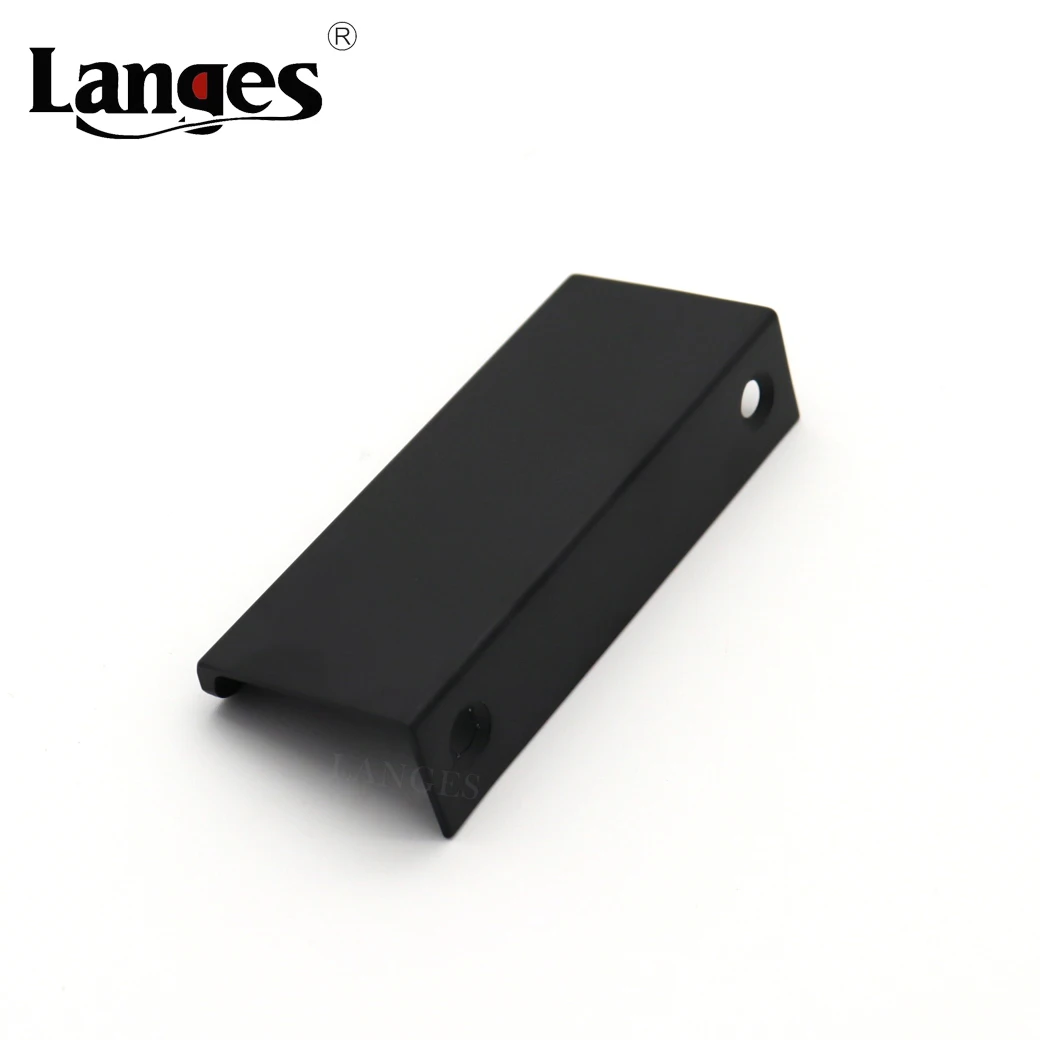 Side Mount Aluminum Alloy Finger Edge Dresser Cabinet Wardrobe Closet Door Pull Handle Drawer Knobs For Cupboard