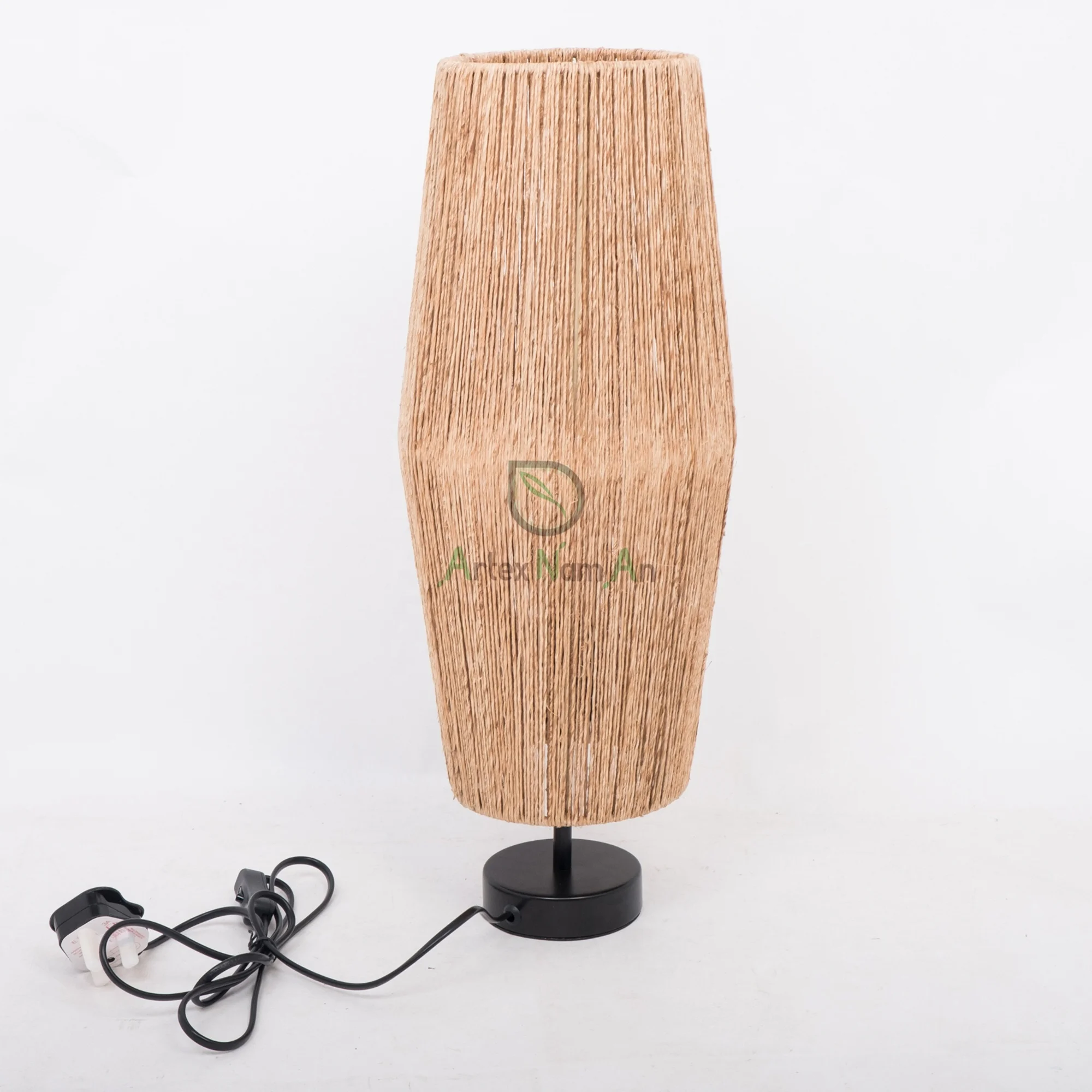 Eco friendly jute table modern lamp also handmade lamp for home decor from Vietnam suppliers