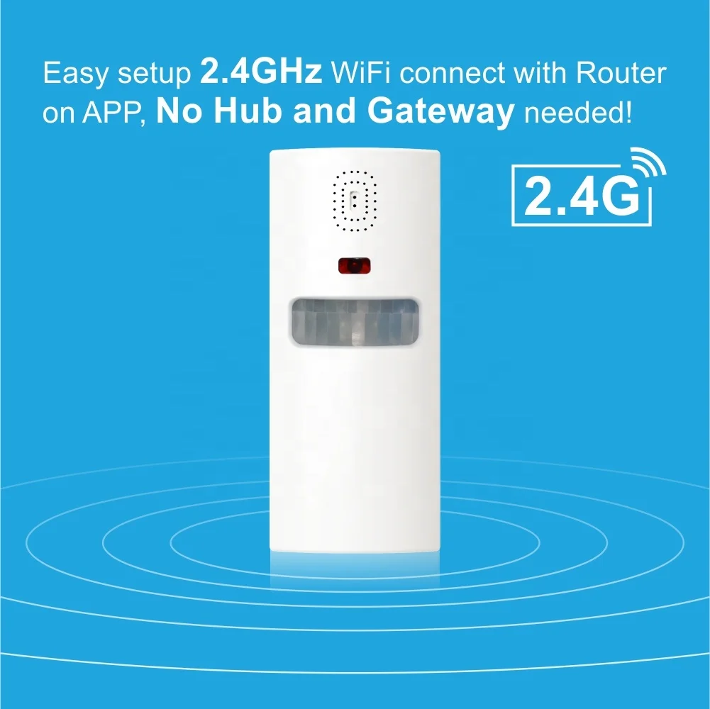 Hot sale home alarm system tuya wifi indoor motion sensor personal alarm without siren sound