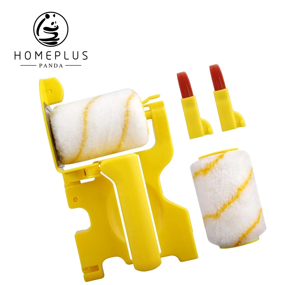 5 Pieces Clean Paint Roller Brush Multifunctional Hand-held Clean-Cut Paint Edger Roller Brush Portable Tool for Home