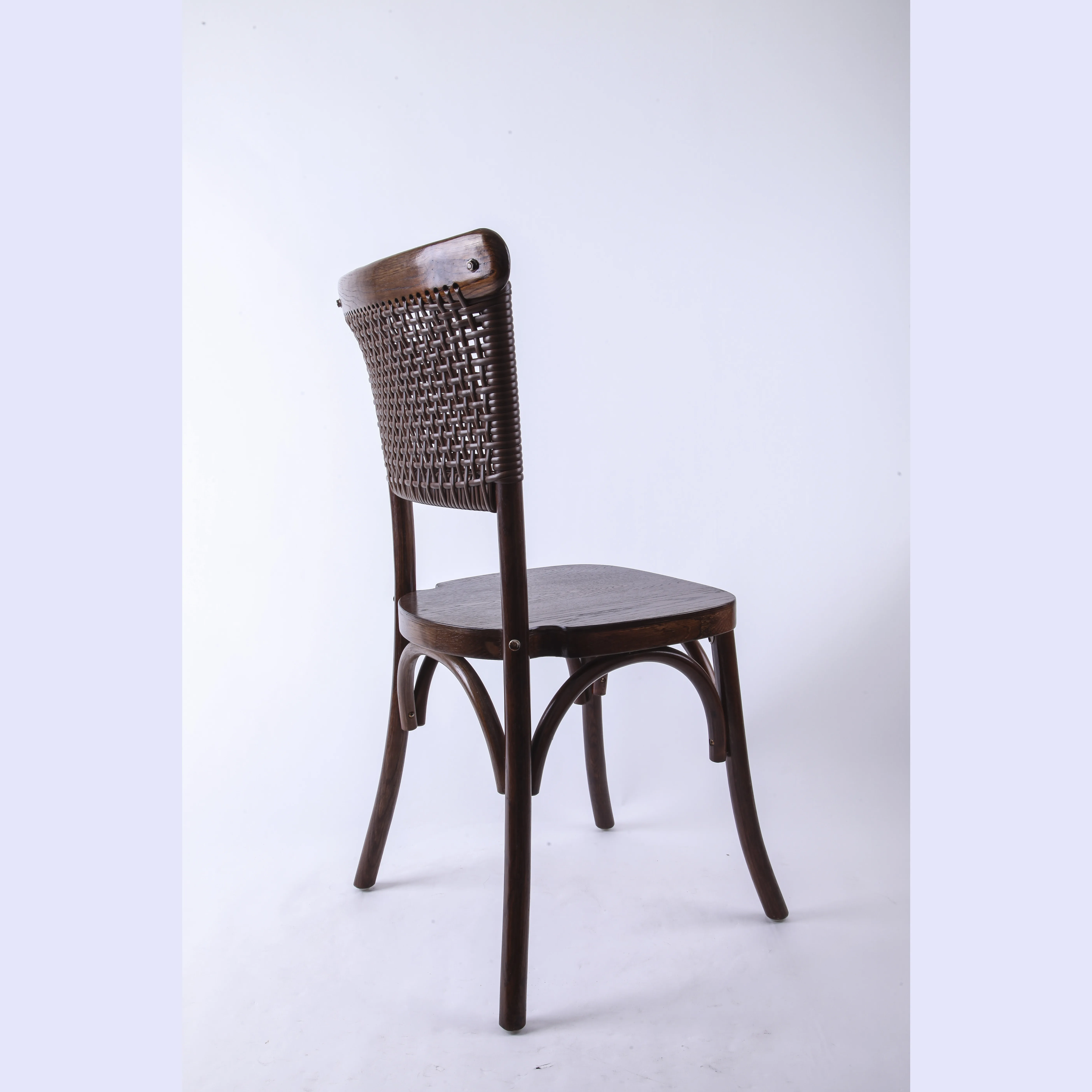 Best Selling Rope Back Wooden Dining Chairs for Wedding Events Rental Party