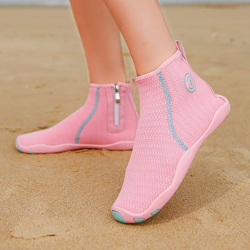 Sole Durable Barefoot Shoe Quick Dry Rubber High Top Outdoor Unisex Opp Bag Lycra 100 Pairs Children,baby CN;FUJ W-27