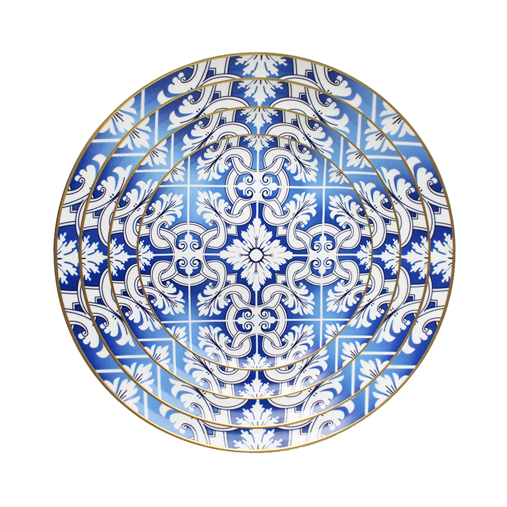 Shanxi Porcelain Plate Ceramic Dinnerware Set Wedding Wholesale Dinner Set Luxury Modern Plates for Restaurant