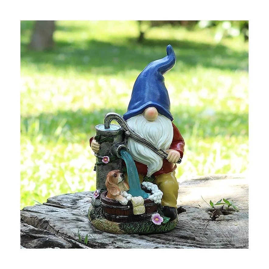 Solar resin ornaments factory manufactures various resin accessories craft garden dwarf statues