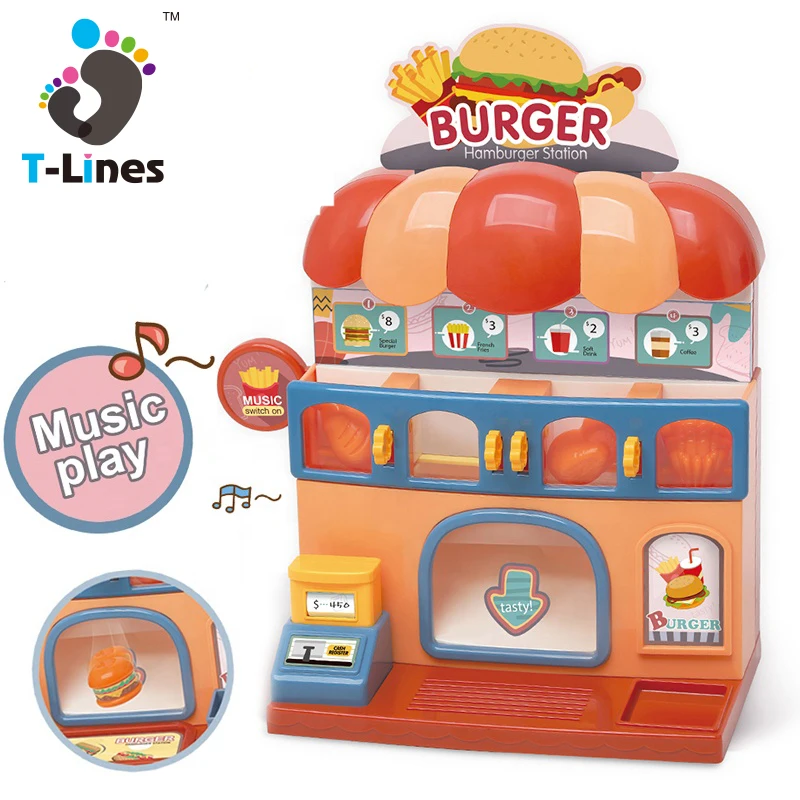 Happy burger station pretend kitchen cooking toy