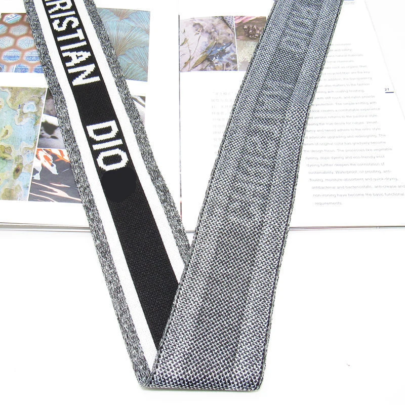 Comfortable 100% Polyester Jacquard Custom 4cm Striped Elastic Webbing