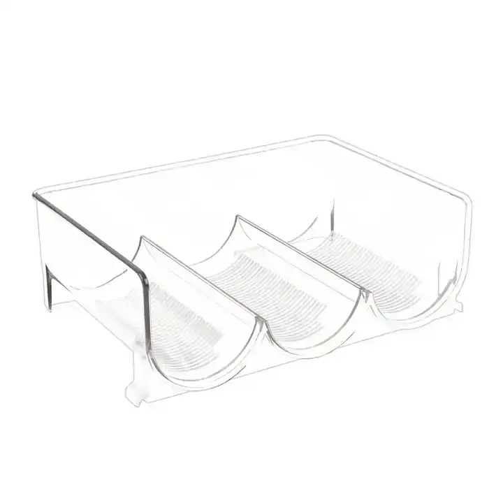 Plastic Stackable Water Bottle Organizer Wine Holder Transparent Rack for Kitchen Storage