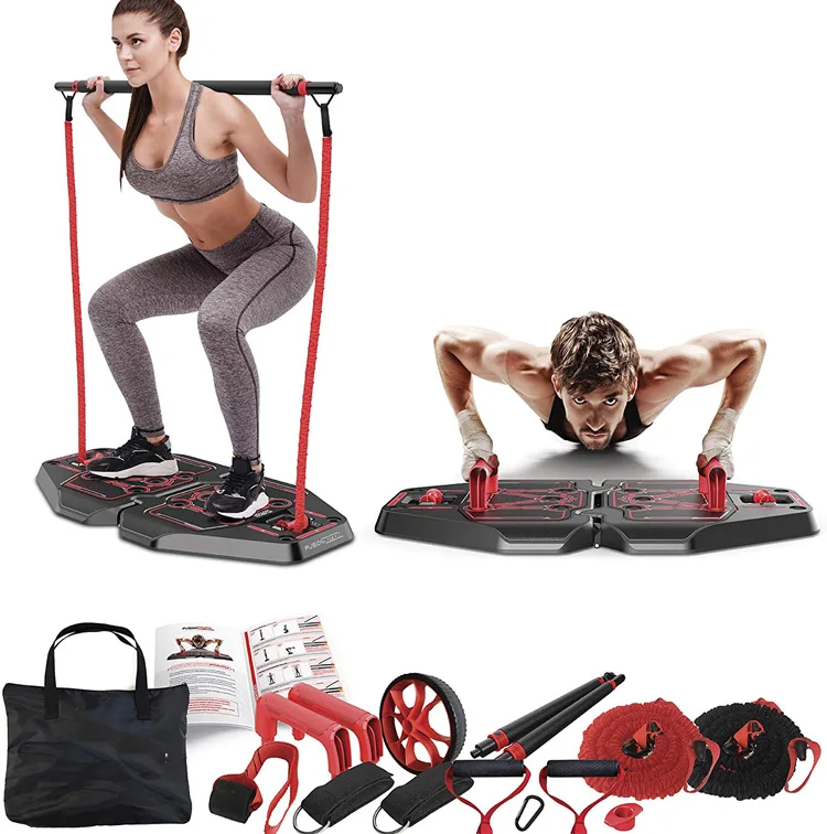 ABS Multi function Training Plate Adjustable Fitness Push-up Board Push Up Stand Bar Board Gym Set