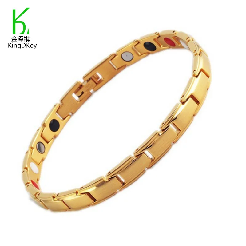New Style New Fashion Women Magnetic Bracelet Colorful Rhombus Gold Plated Bracelet Hot Sale Slimming Magnetic Therapy bracelet