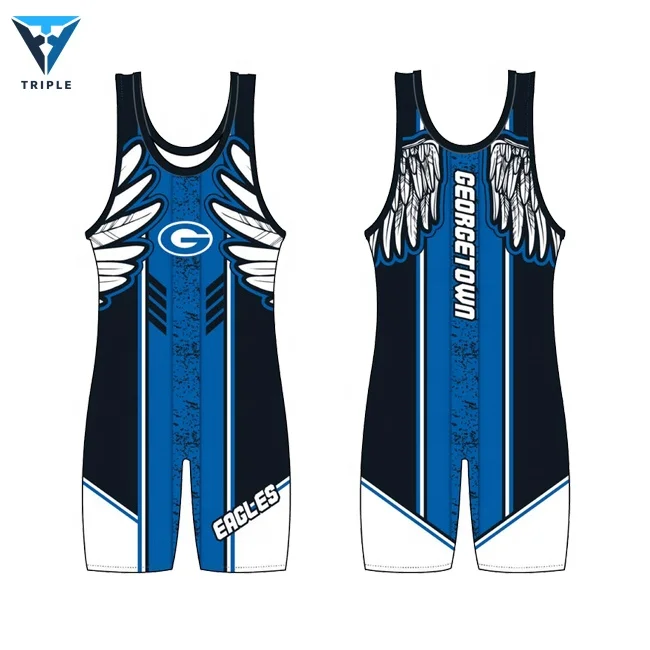 Wholesale custom wrestling singlet plus size 5XL sublimation digital team weightlifting wrestling singlet
