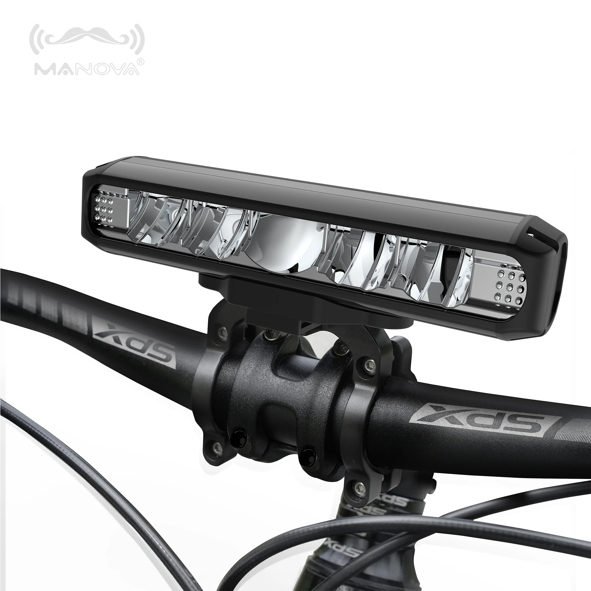 Universal USB Rechargeable 2600 Lumens LED Headlight Set for Bicycles and Dirt Bikes with Integrated Rear Light