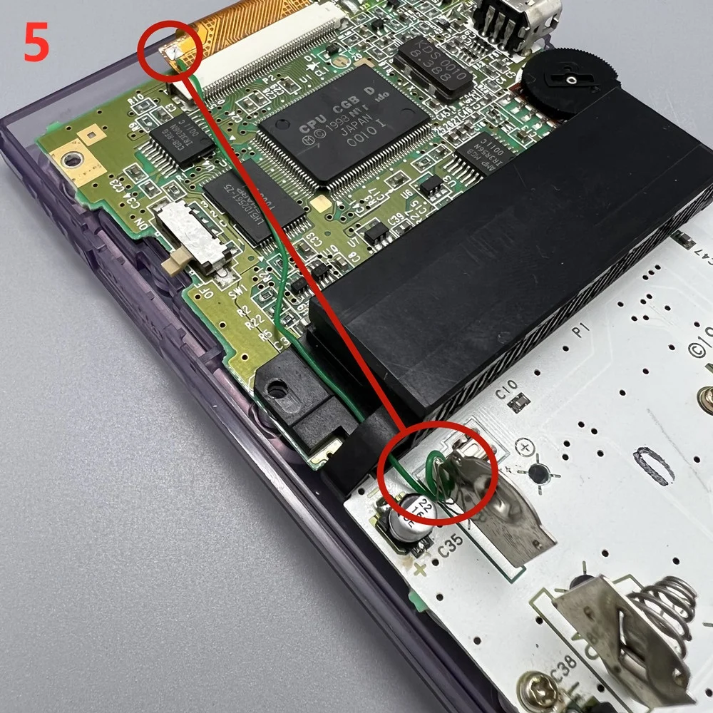 2.45 Inch original screen size for GAMEBOY COLOR for GBC high-brightness LCD point-  to-point no need cut shell