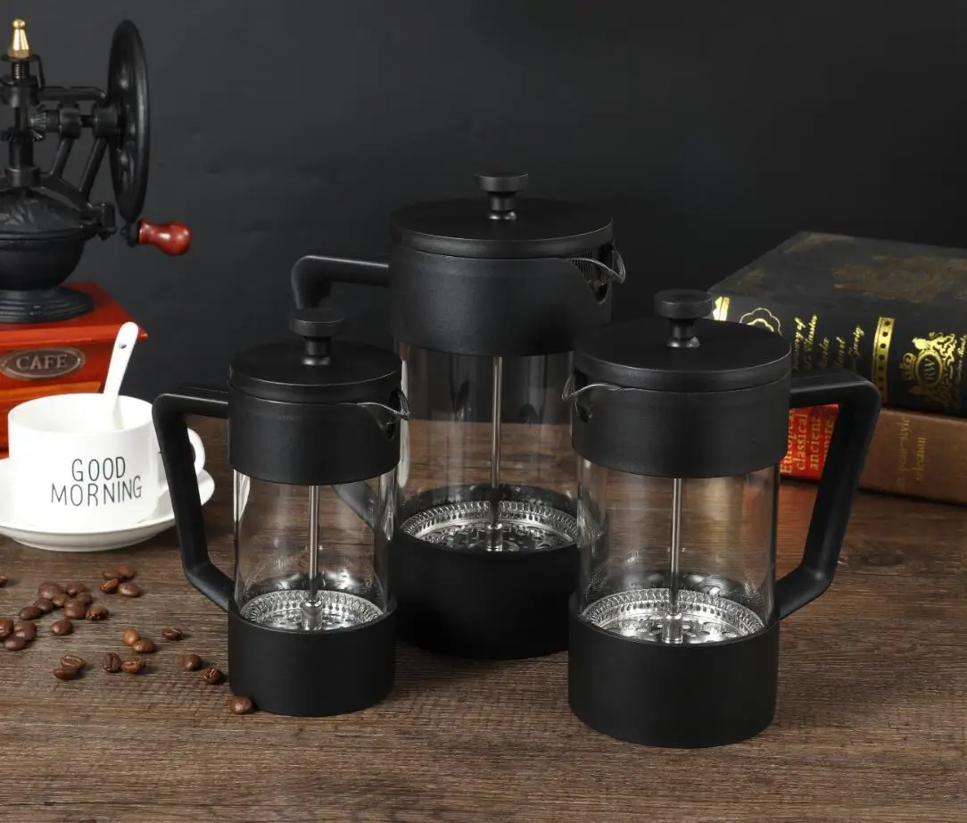 French Press Coffee Tea Brewer Coffee Pot Coffee Maker Kettle 350ML 600ML 1000ML Stainless Steel Thermos Barista Tools