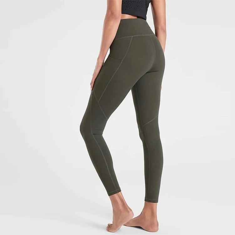 Wholesale Fashion Side Pockets Women Tights Drying Quickly High Stretch Yoga Pants Leggings
