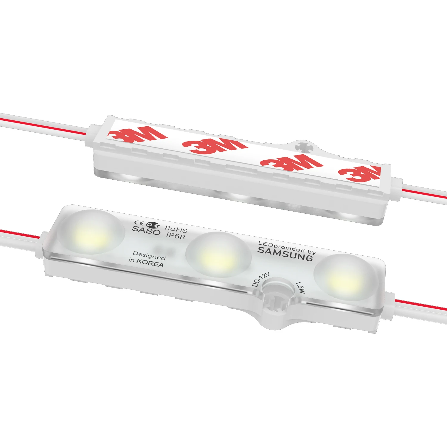 12v 3 light sign lens 1.5w module led 5730 smd led module injection