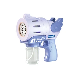 10 Hole Angel Wings Soap Bubble Water Toys Colorful Light Music Gun Bubble For Kids With Lights