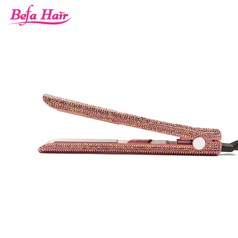 wholesale amazon high quality iron titanium hair private label flat iron  professional hair straightener online with custom logo