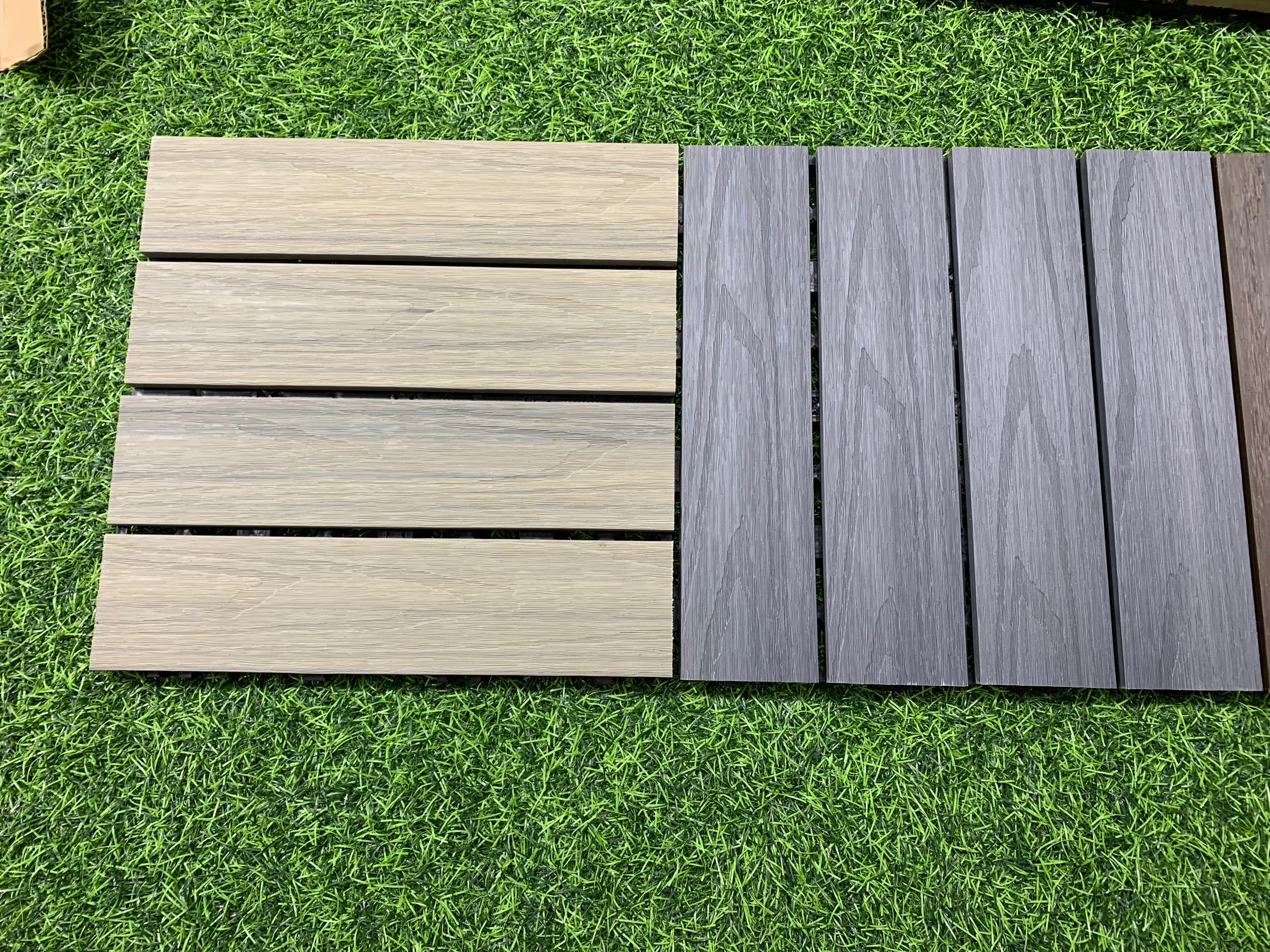 Guangzhou Factory Durable Waterproof Balcony Interlocking Decking Outdoor Composite Wpc DIY Tile Floor For Porch Patio Garden