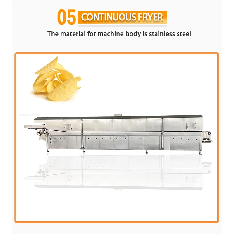 TCA gas heating automatic 250-300kg/h Pringles chips production line