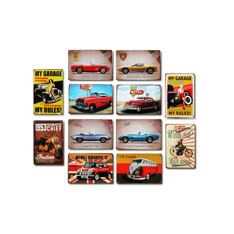 Custom Design Embossed Metal Sign Vintage Retro Poster Custom Funny Tin Signs Wholesale  Bar Garage Wall Decoration Tin Sign