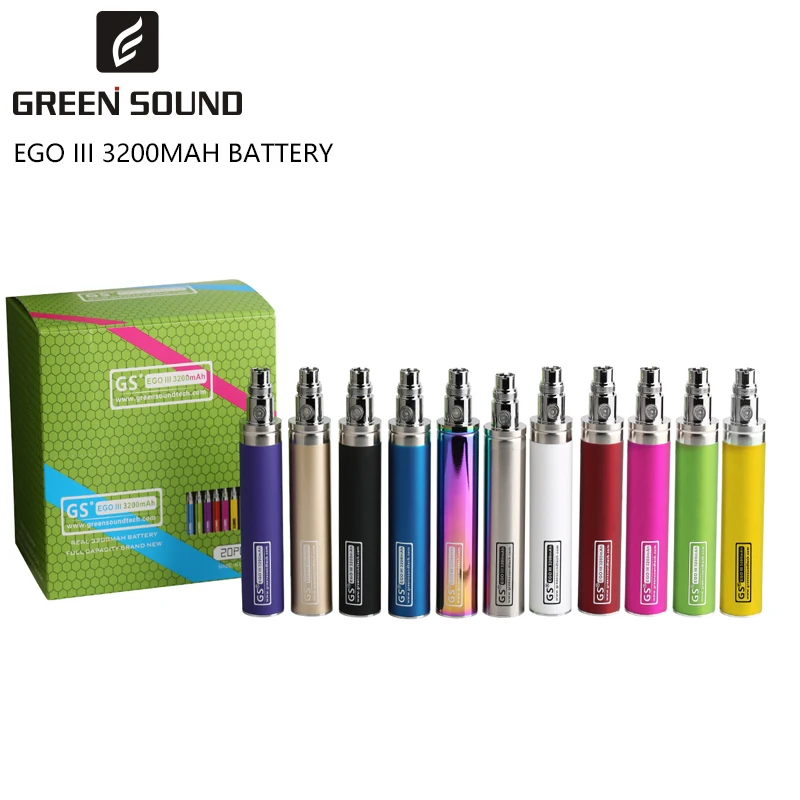 Original GS EGO III Battery 3200mAh  KONE 3200mAh Capacity for Vape 510 CE4 CE5 H2 MT3 Atomizer Tank Pen Kit