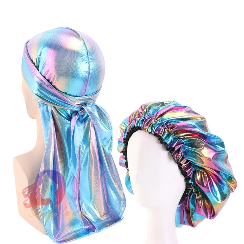 Durags and Bonnet color bonnet and durag 2pcs set wholesale hair accessories for women
