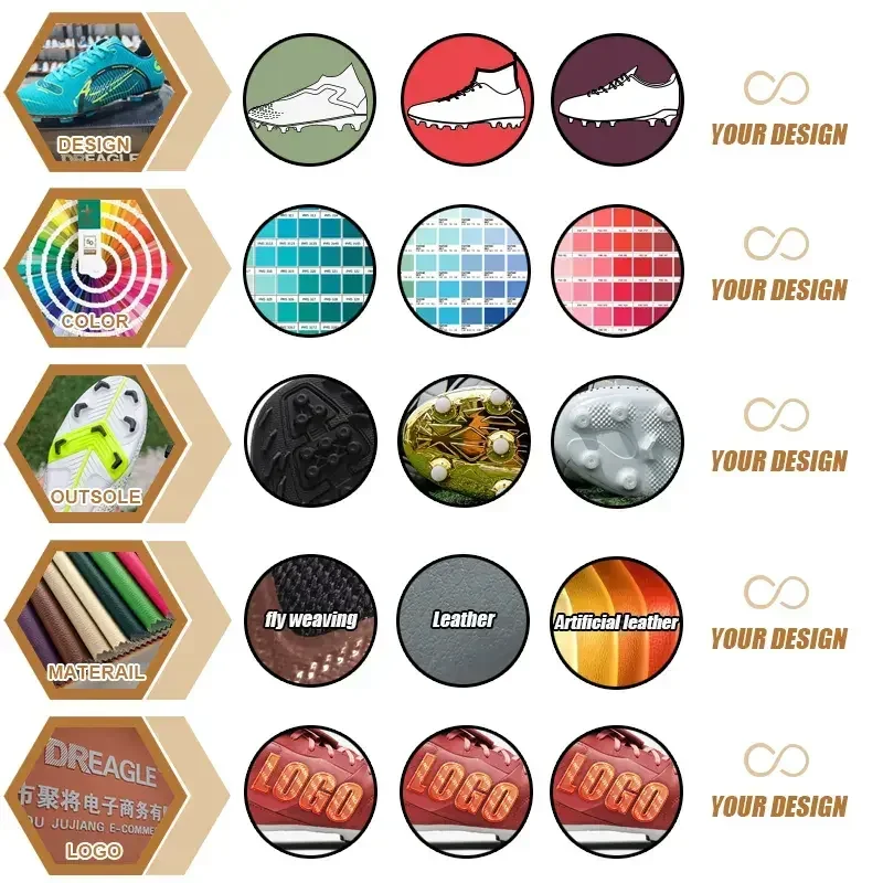 Low MOQ chaussures de football soccer shoes football boots botas futbol american football cleats custom