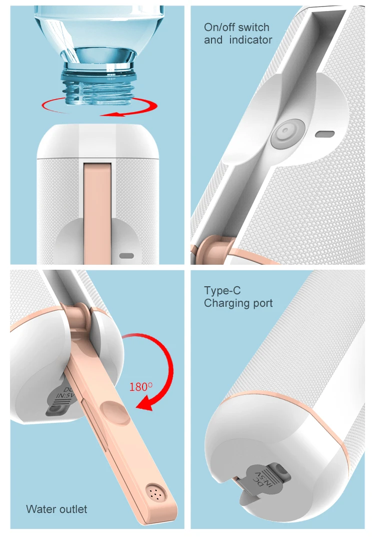 Mobile Electric Smart Handheld Portable Travel Water Bidet Sprayer for Women Men Personal Hygiene Cleaning