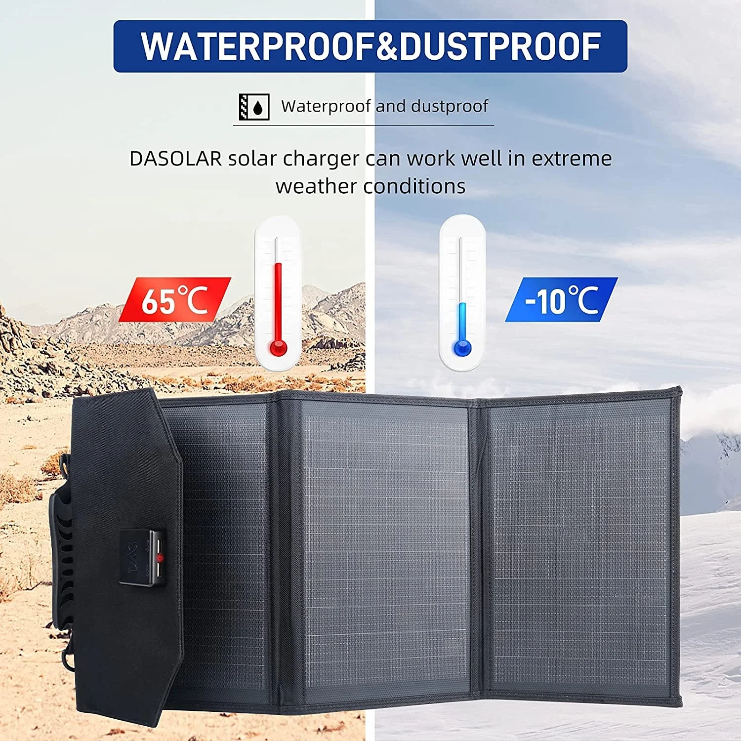 Foldable Portable  Solar Power Bank Panel Charger  5V/9V 20/30 Watts ETFE Monocrystalline Solar Battery Charger