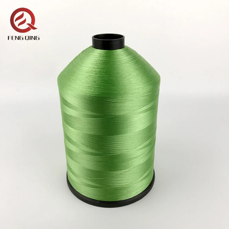 10% oiled sewing thread FDY  dyed 210D/3 polyester thread 1kg per cone  leathers sewing thread