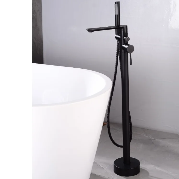 Wenzhou Feenice коврик, черный напольный смеситель для ванны с ручной душевой лейкой