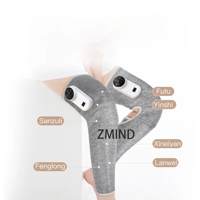 Thigh and calf massager  with heat air compression circulation boosting leg massager cordless wireless leg massager portable