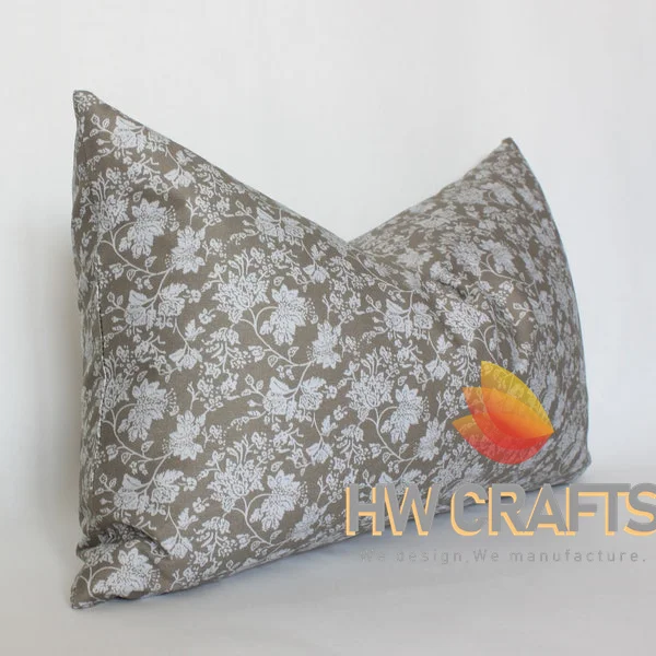 Custom Design King Bedding Block Pattern Pillowcase, Queen Pillow Cover Nature Cotton Printed for Home Hotel or Hospital Use/