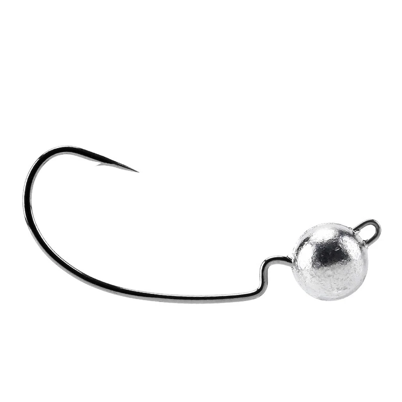 High quality BKK offset hook worm lead jig head wholesale jighead fishing hook