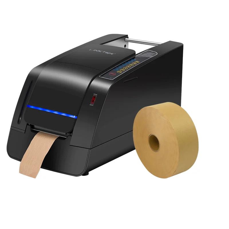 Carton Sealing Protection Gummed Water Activated Automatic Packaging Wet Paper Kraft Desktop Tape Dispenser