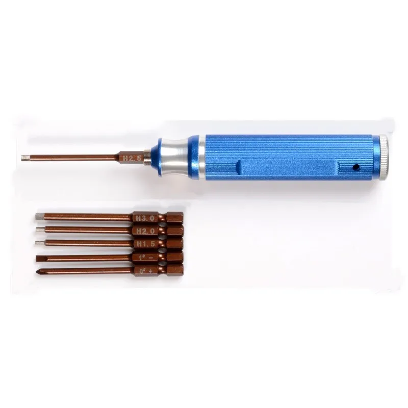 6 Pcs Steel Handle Magnetic Hex Torx Phillips Flat Head Repair Tool Slotted Screwdriver Set for RC Airplane Car