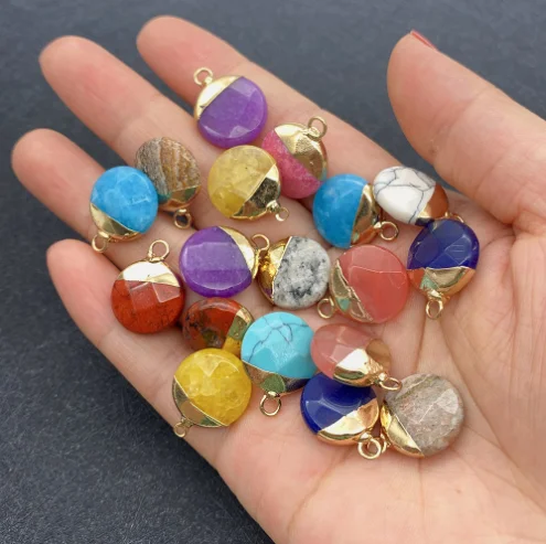 Cheap Natural Quartz Stone Faceted Flat Round Pendant charms Druzy Stone for DIY Earring Necklace Bracelets jewelry making.png
