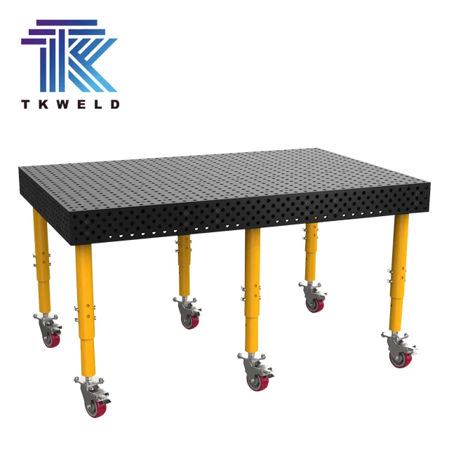 Professional Welding Manufactured Supply Multifunctional Welding Desk 3d Tab And Slot Welding Table on Wheels