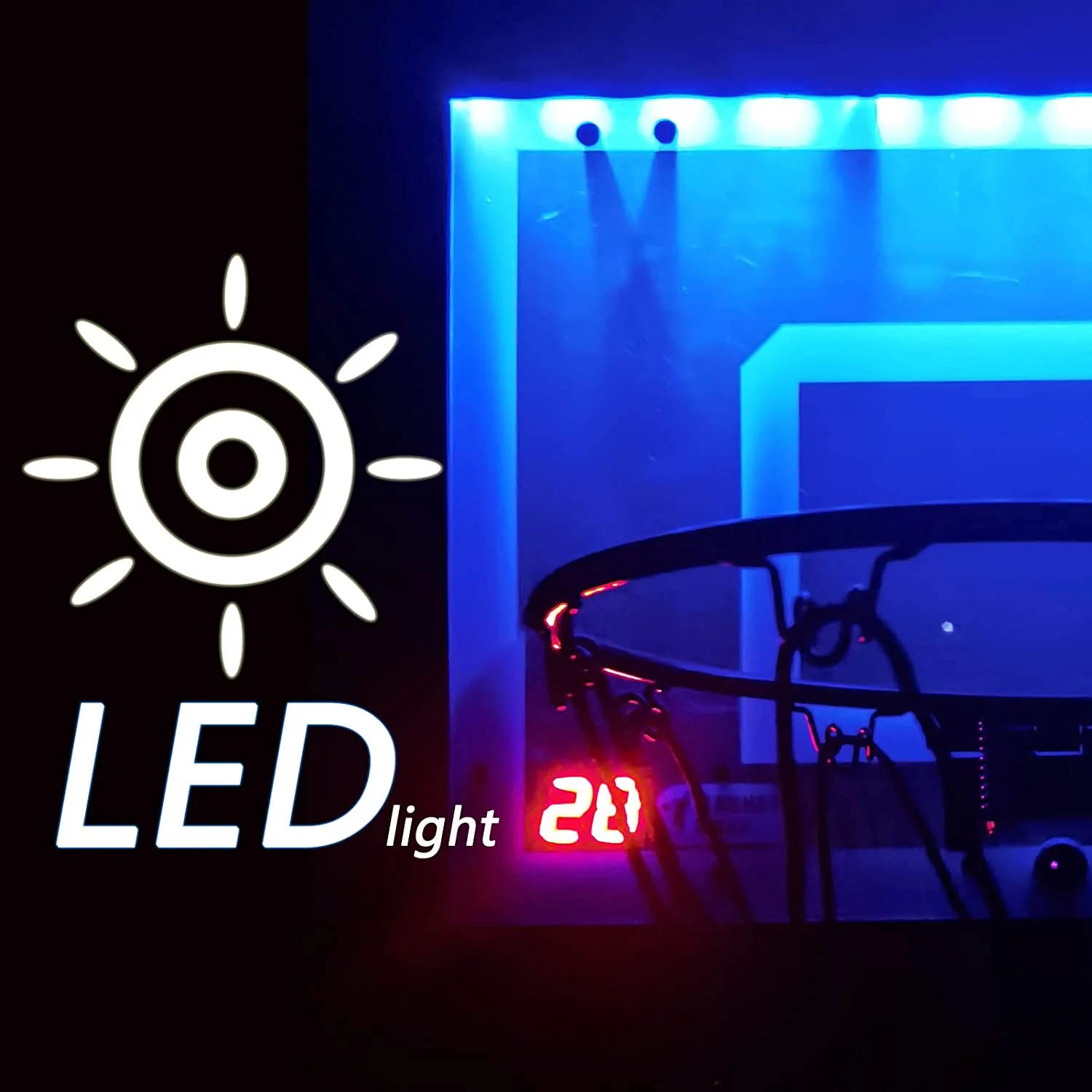 over the door home office mini LED basketball hoop with electronic scoreboard for kids adults
