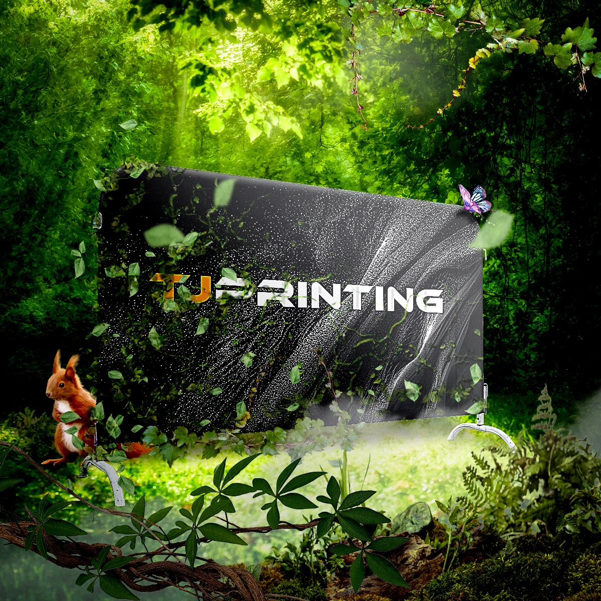 Outdoor Activity Barricade Jacket Custom Logo Printing PVC Polyester Barricade Cover