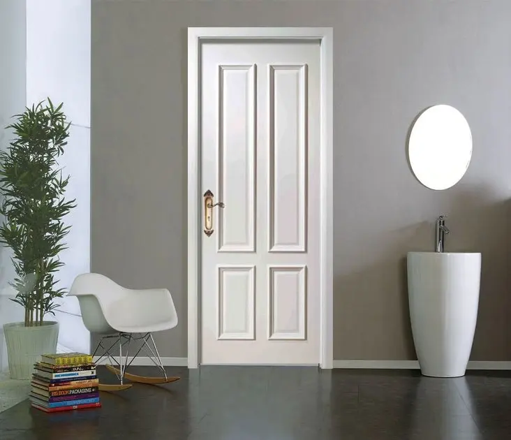 Modern design high-quality composite wood plastic door, waterproof PVC bathroom door
