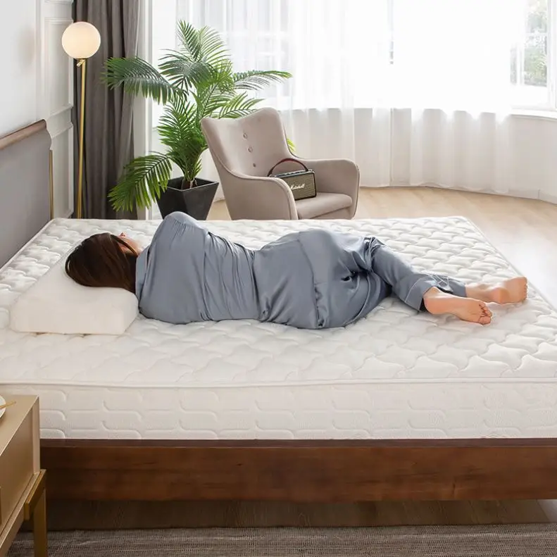 Hybrid queen and king foam mattress  natural latex memory foam mattress roll in color box colchones