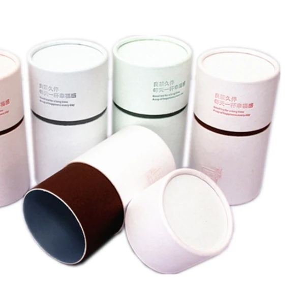 500g Kraft Paper Cardboard Nutrition Powder Canister Superfood Supplement Tea Packaging Food Paper Tube With Easy-peel off Lid