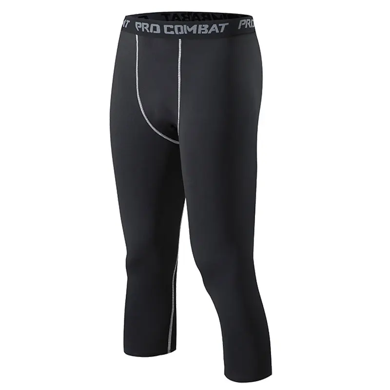 2021 new high elastic tight-fitting breathable nude running fitness training basketball bottoming sports trousers men